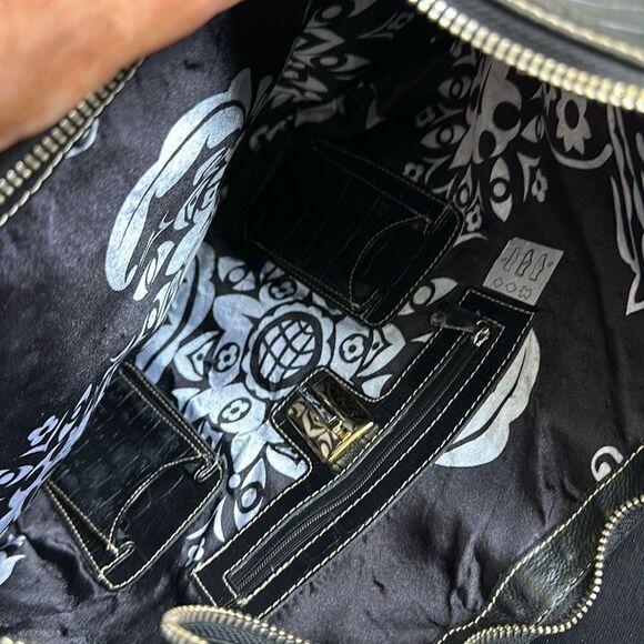 Carmen Steffens leather crocodile embossed hobo shoulder handbag purse like new - Picture 10 of 10